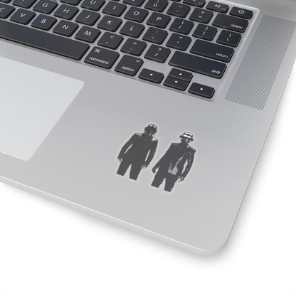 Daft Punk Standing In Black Suits Kiss-Cut Sticker