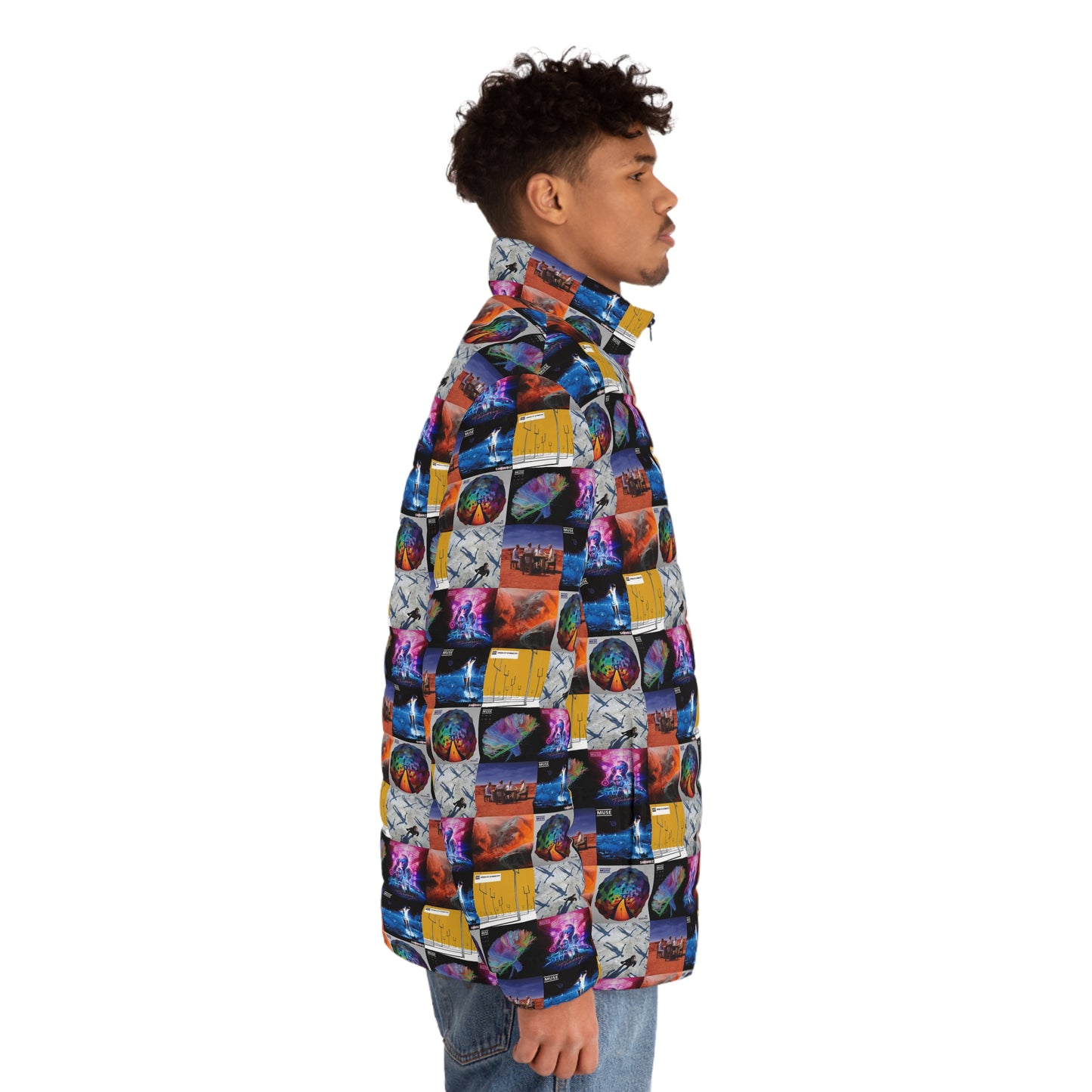 Muse Album Cover Collage Men's Puffer Jacket