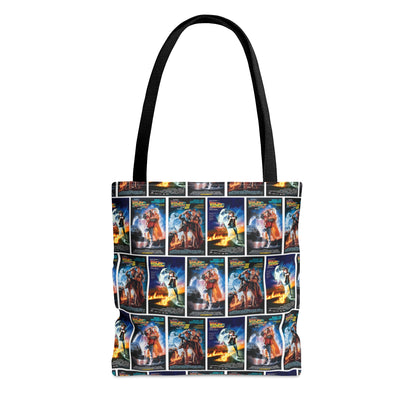 Back To The Future Movie Posters Collage Tote Bag