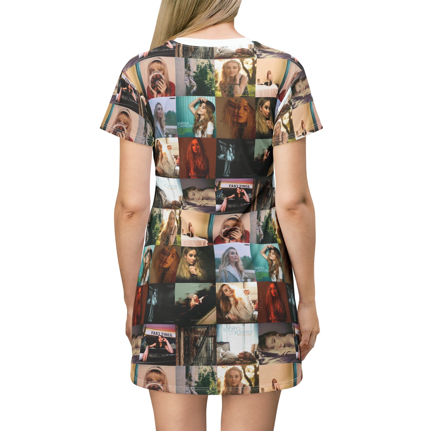 Sabrina Carpenter Album Cover Collage T-Shirt Dress