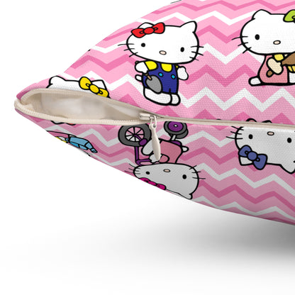 Hello Kitty Playtime Collage Spun Polyester Square Pillow