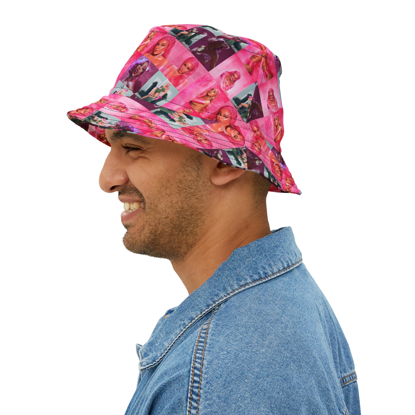 Doja Cat Hot Pink Mosaic Bucket Hat