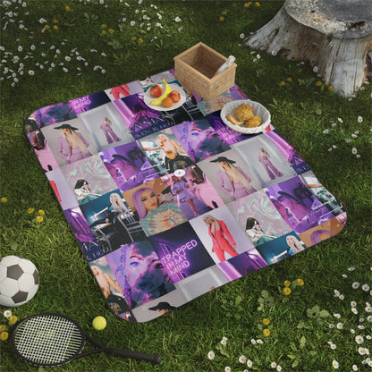 Ava Max Belladonna Photo Collage Picnic Blanket