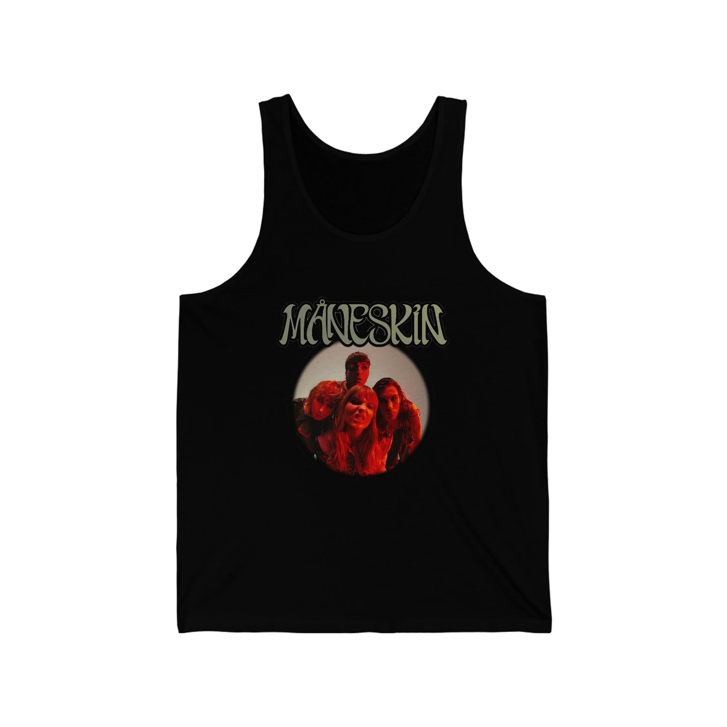 Måneskin Circular Group Photo Unisex Jersey Tank