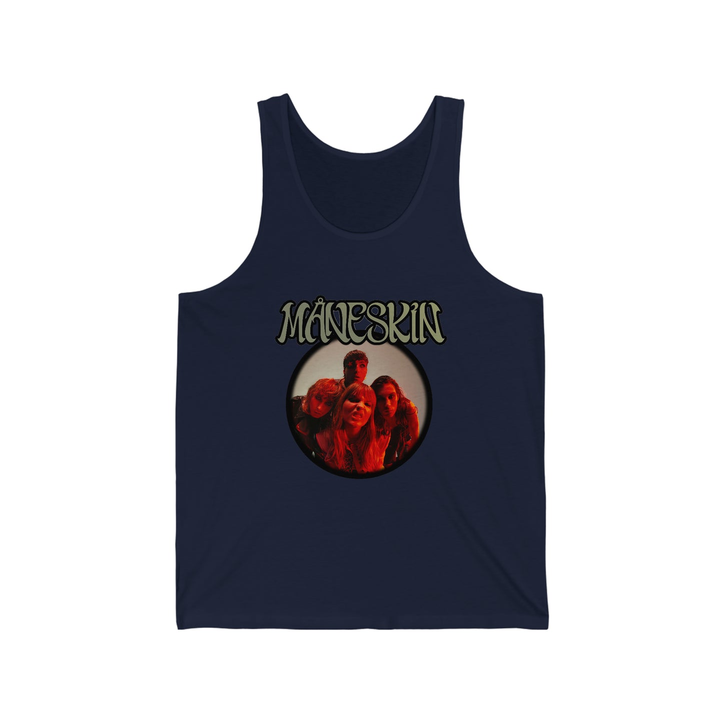 Måneskin Circular Group Photo Unisex Jersey Tank