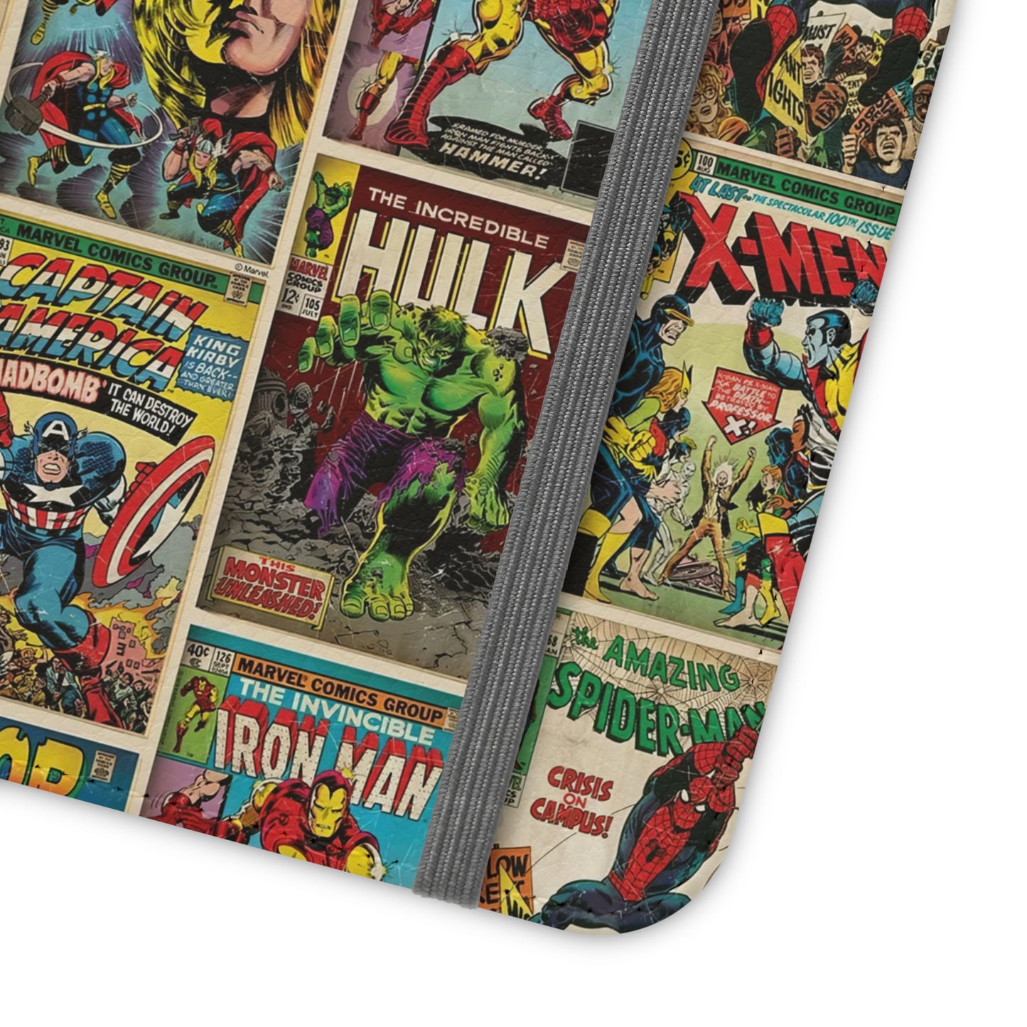 Marvel Comic Book Cover Collage Phone Flip Case