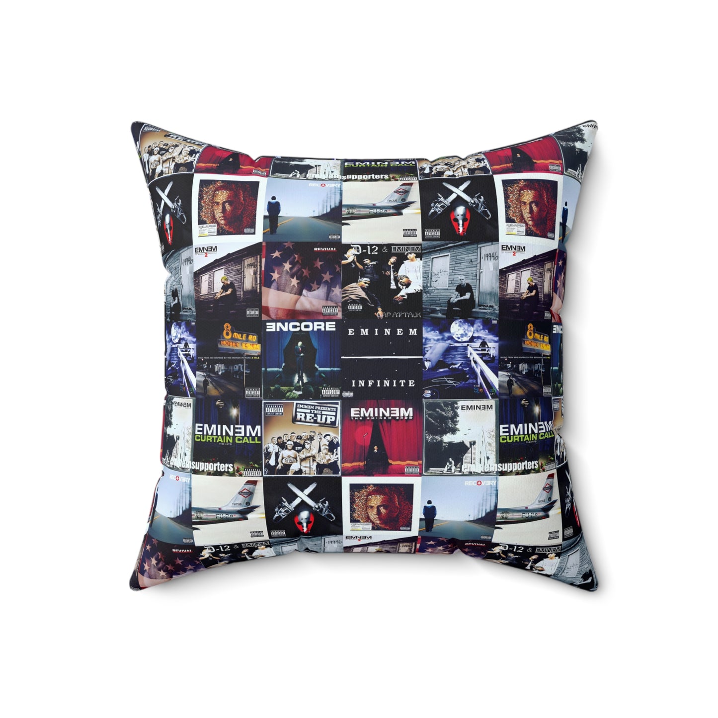 Eminem Album Art Cover Collage Spun Polyester Square Pillow