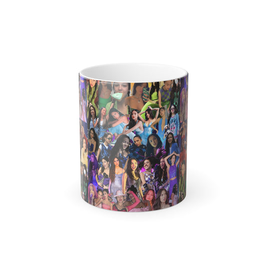 Olivia Rodrigo Rainbow Collage Color Morphing Mug