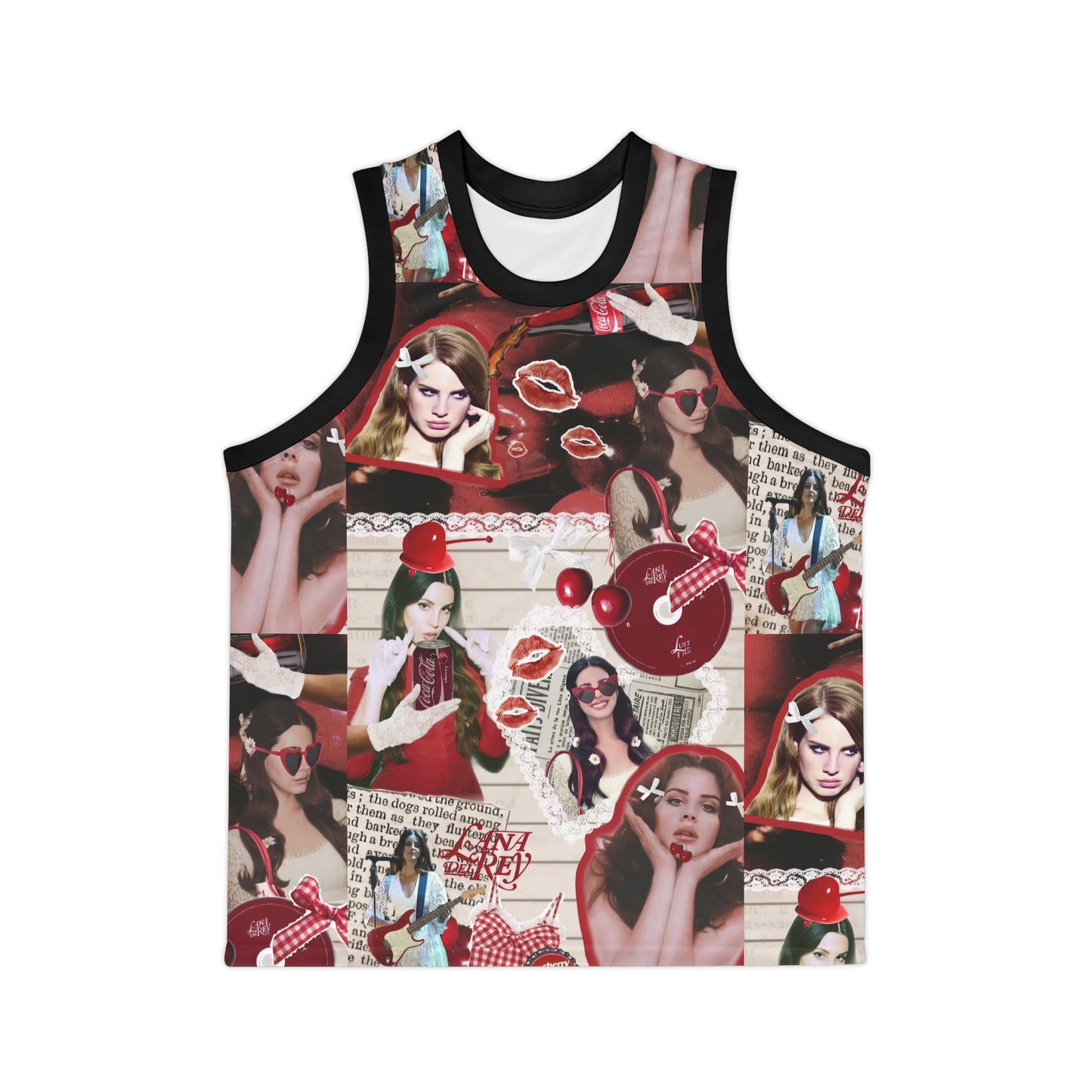 Lana Del Rey Cherry Coke Collage Unisex Basketball Jersey