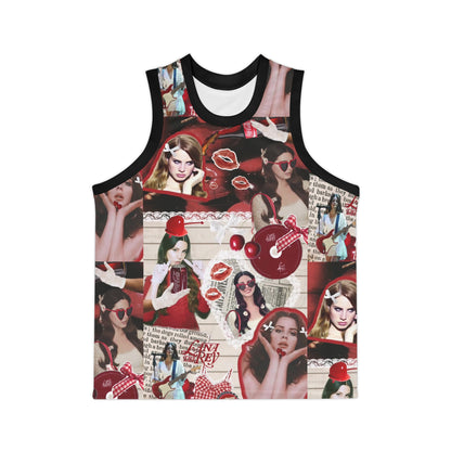 Lana Del Rey Cherry Coke Collage Unisex Basketball Jersey