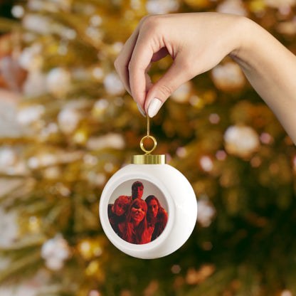 Måneskin Circular Group Photo Christmas Ball Ornament