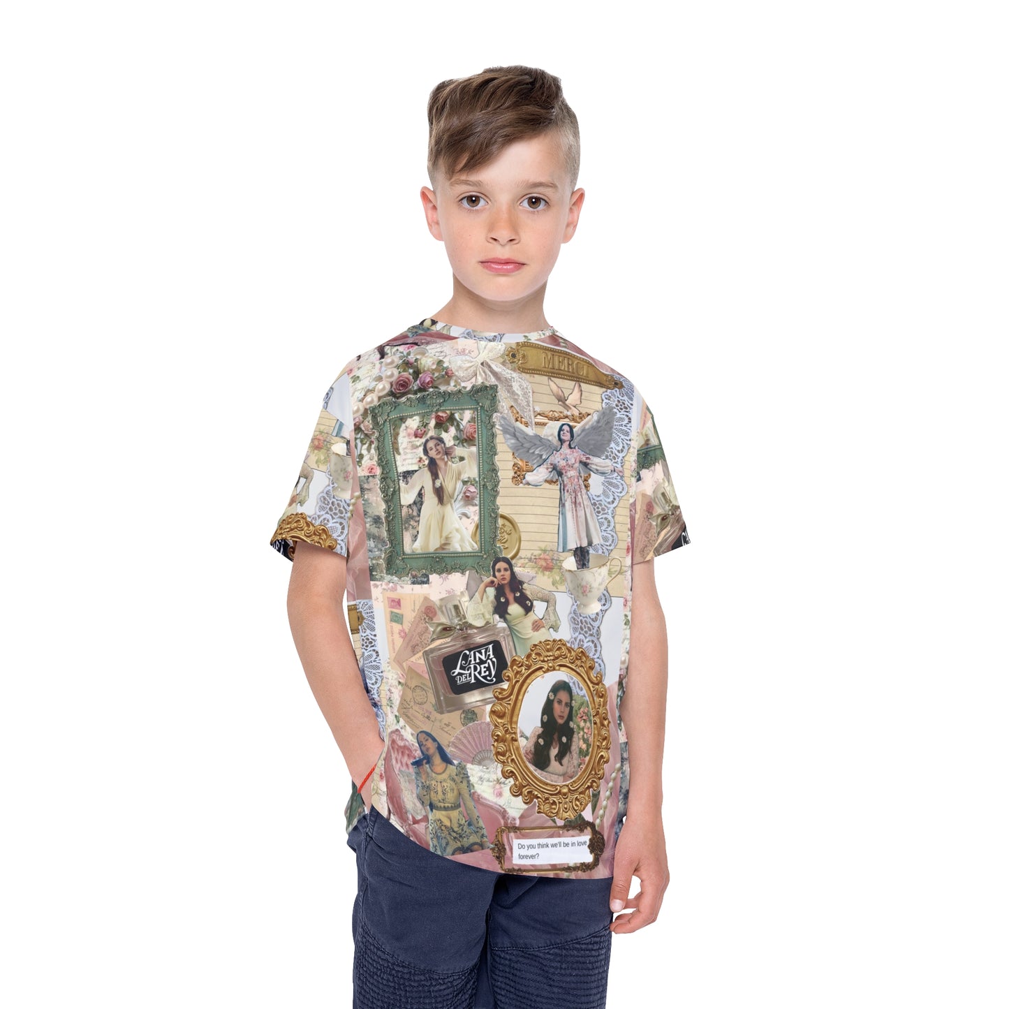 Lana Del Rey Victorian Collage Kids Sports Jersey