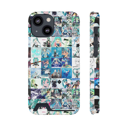 Hatsune Miku Album Cover Collage Phone Case With Card Holder