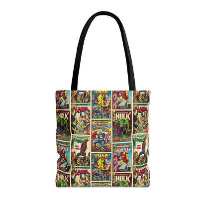 Marvel Comic Book Cover Collage Tote Bag