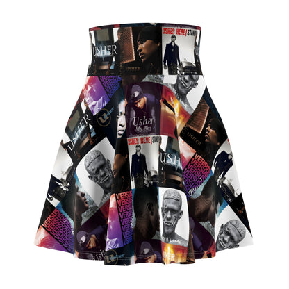 Usher Album Cover Art Mosaic Women's Skater Skirt