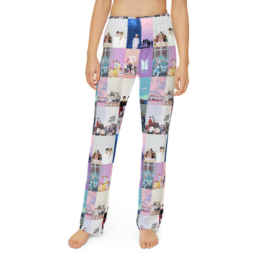 BTS Pastel Aesthetic Collage Kids Pajama Pants