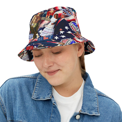 Donald Trump 2024 MAGA Montage Bucket Hat