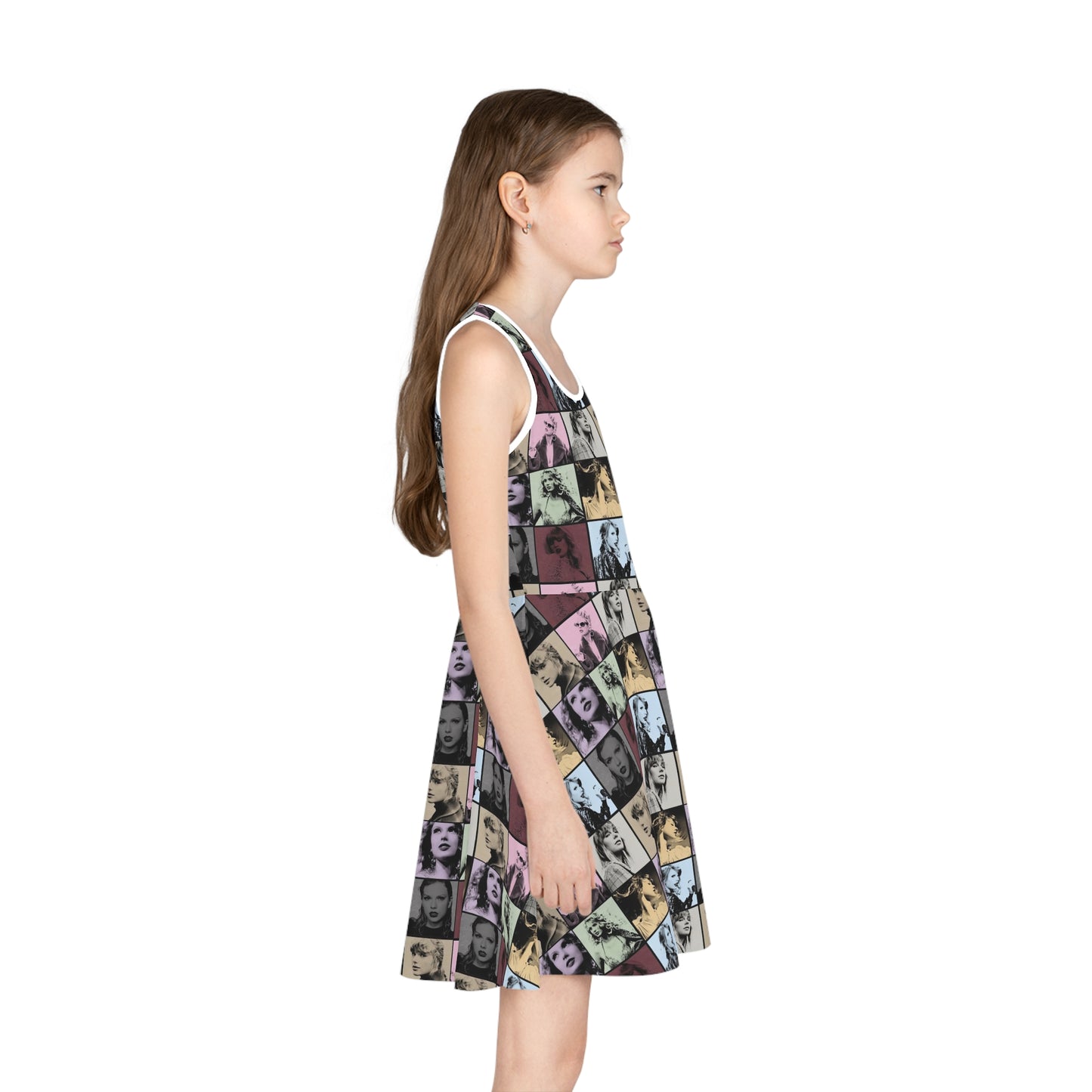 Taylor Swift Eras Collage Girls' Sleeveless Sundress