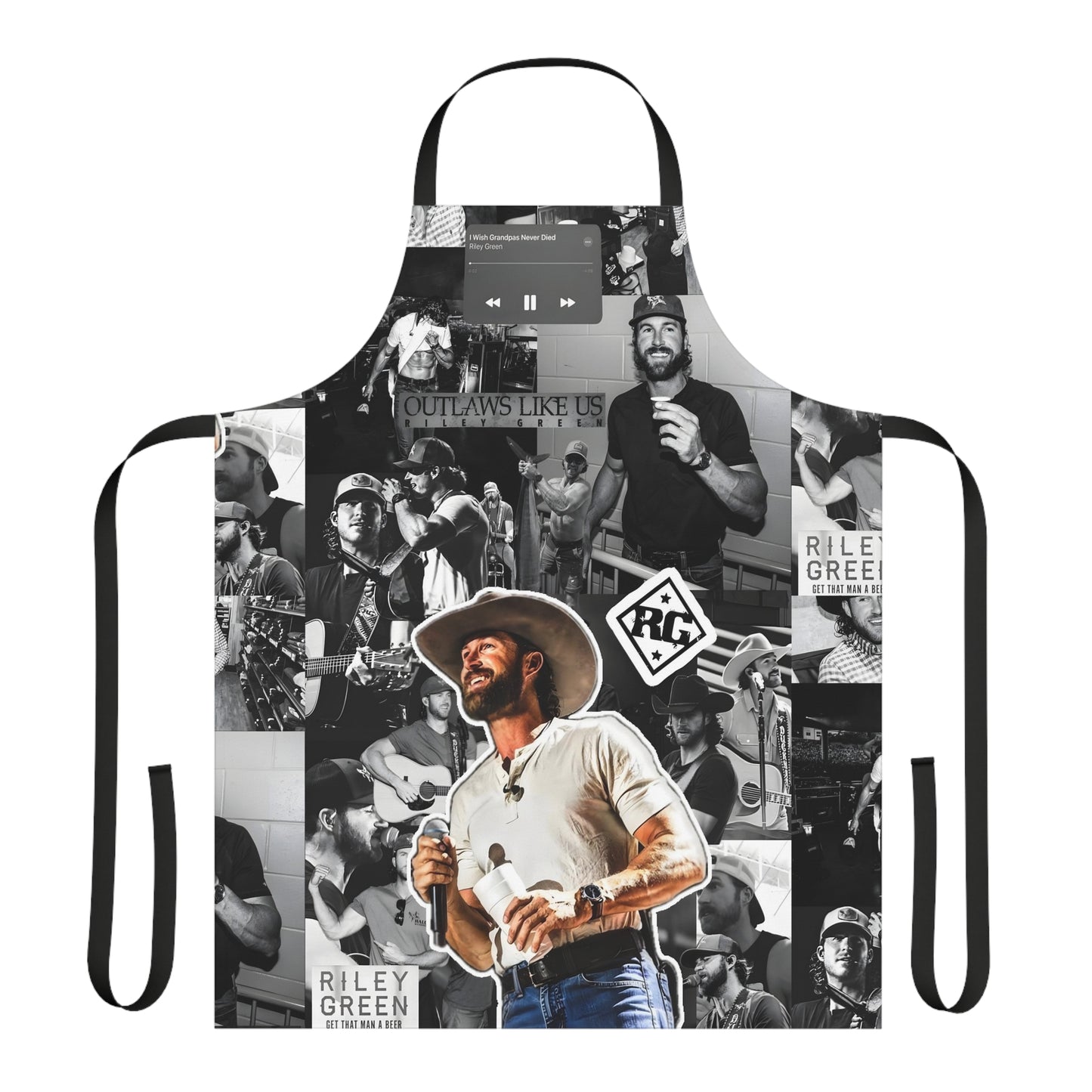 Riley Green Outlaws Like Us Collage Apron