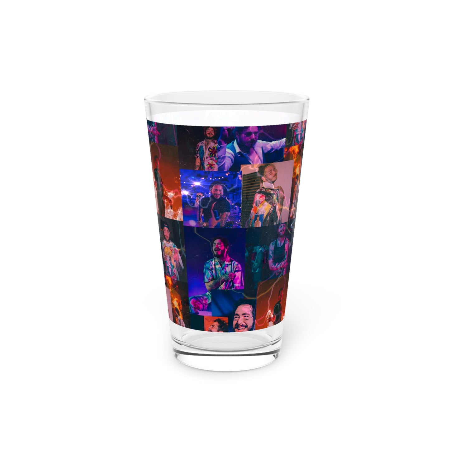 Post Malone Lightning Photo Collage Pint Glass