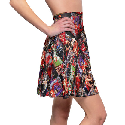 Kansas City Chiefs Superbowl LVIII Championship Victory Collage Women's Skater Skirt