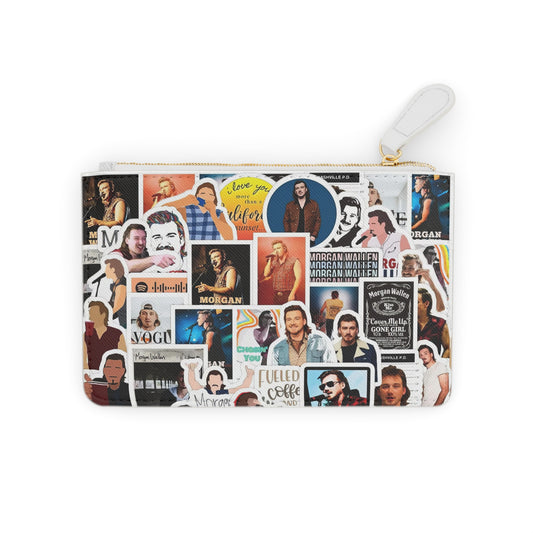 Morgan Wallen Sticker Collage Mini Clutch Bag