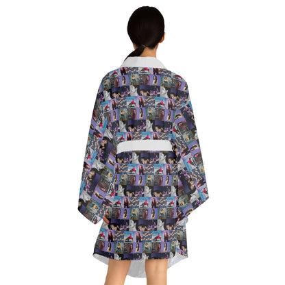 Olivia Rodrigo Album Cover Art Collage Long Sleeve Kimono Robe