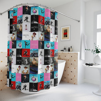 YUNGBLUD Album Cover Art Collage Polyester Shower Curtain