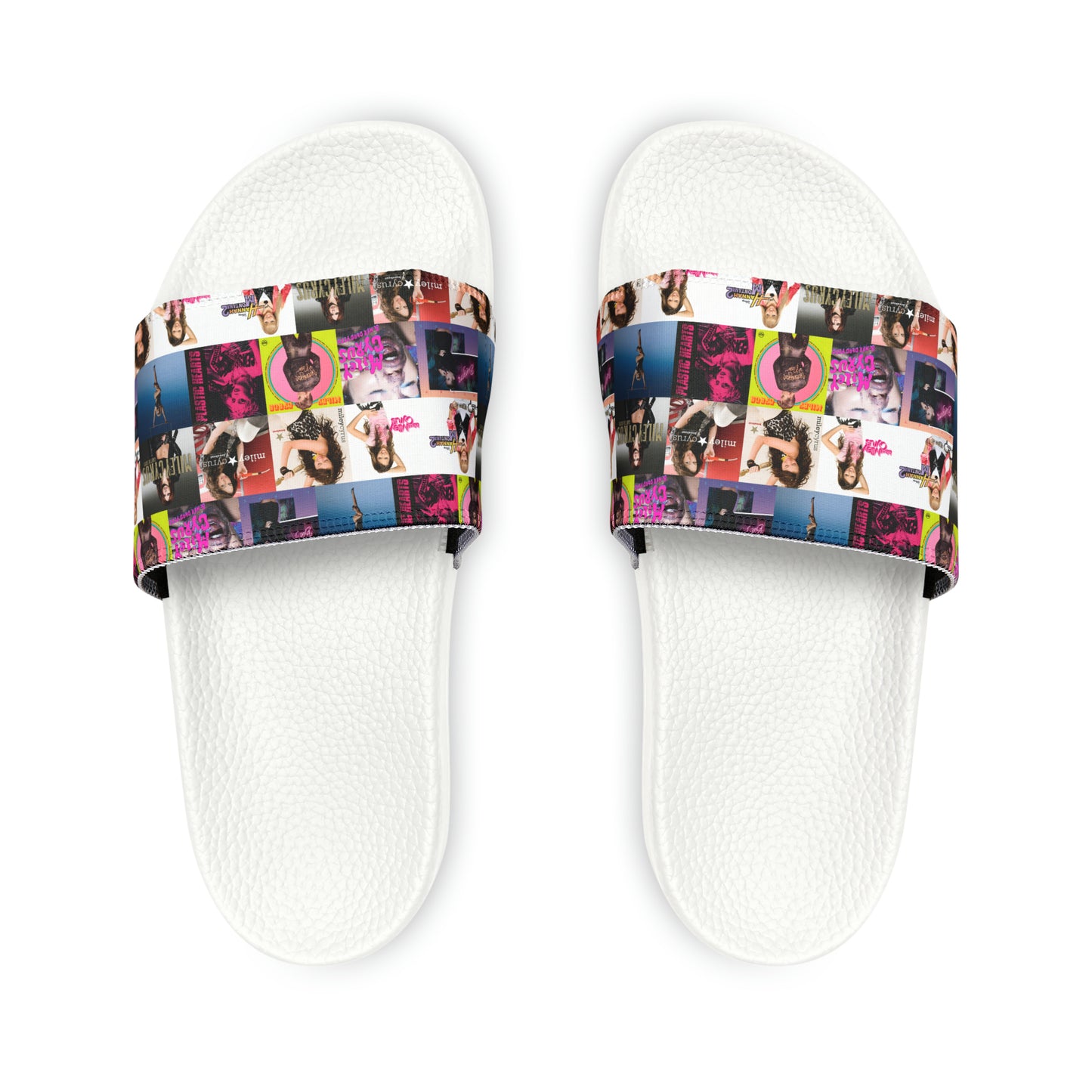 Miley Cyrus Album Cover Collage Youth Slide Sandals