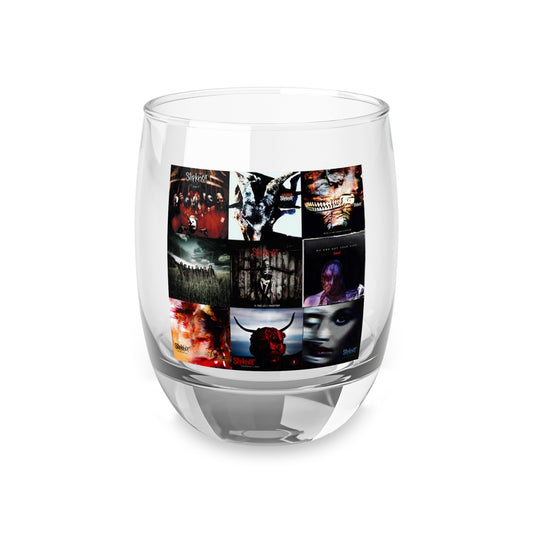 Slipknot Album Art Collage Whiskey Glass