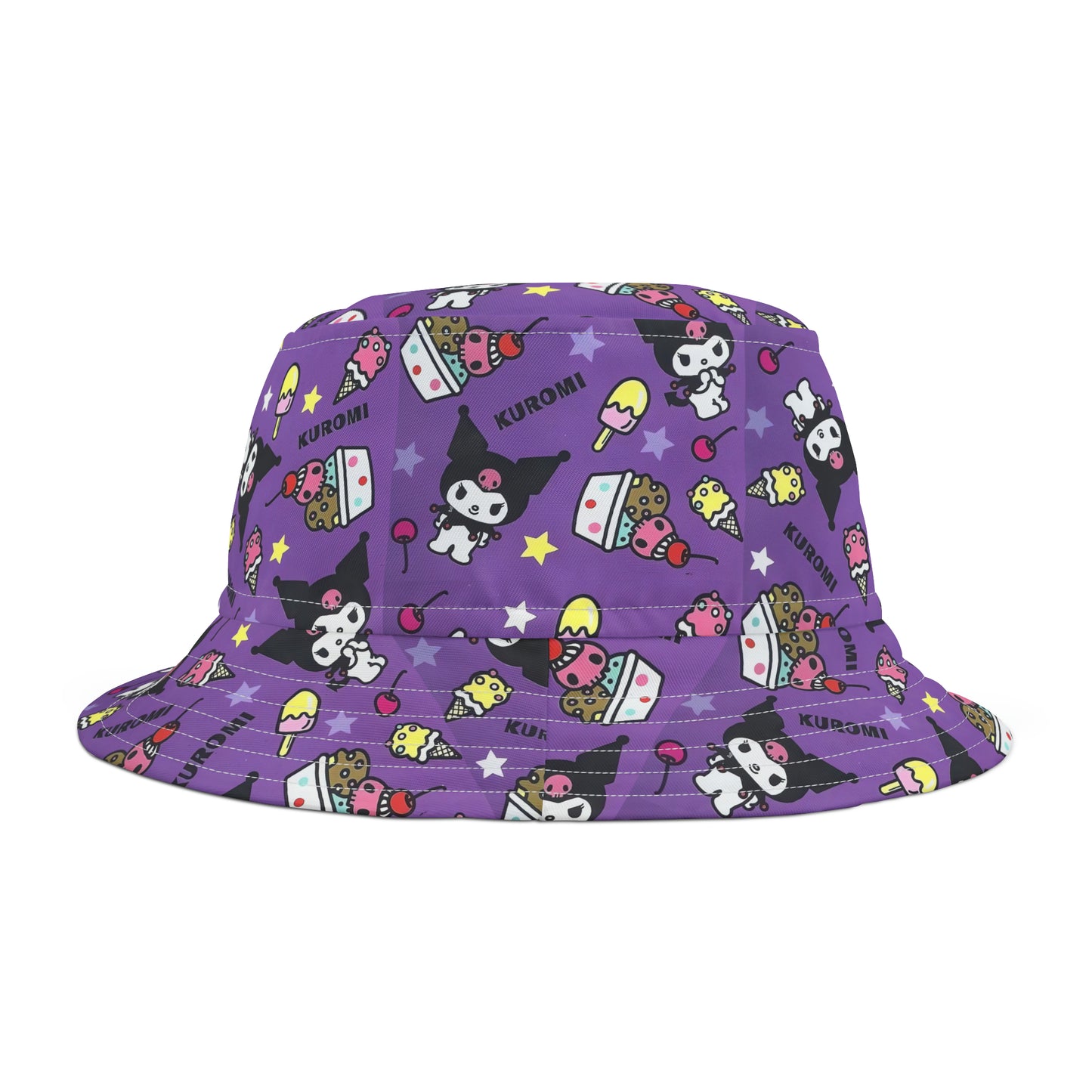 Kuromi Ice Cream Sundae Pattern Bucket Hat