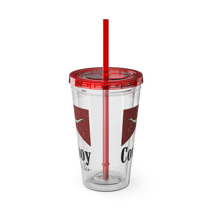 Morgan Wallen Cowboy Killer Sunsplash Tumbler with Straw