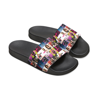 Miley Cyrus Album Cover Collage Youth Slide Sandals