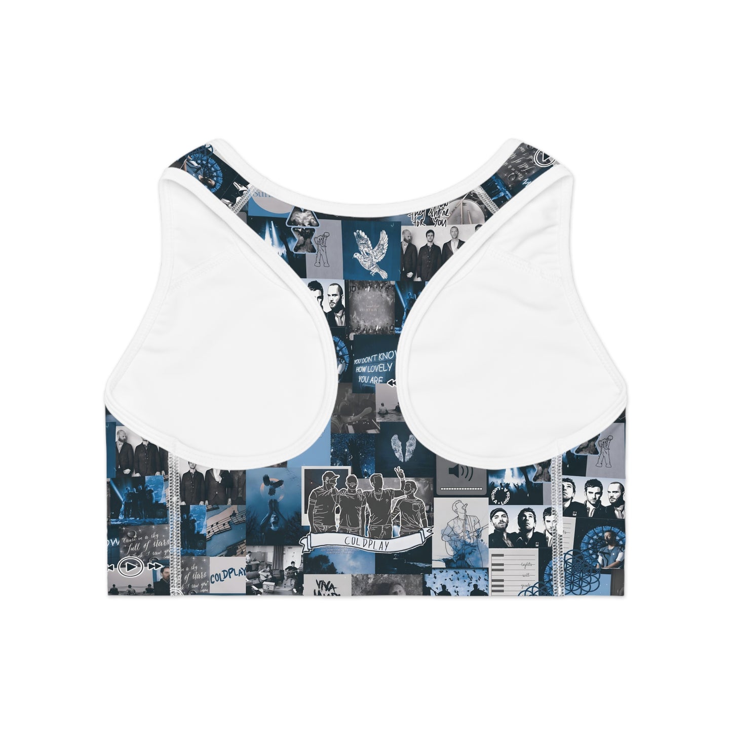 Coldplay Sunrise Sunset Collage Sports Bra