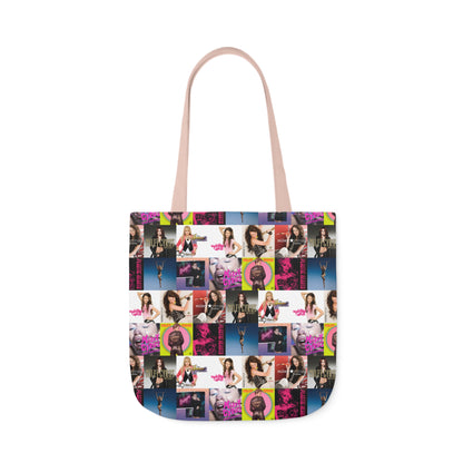 Miley Cyrus Album Cover Collage Polyester Canvas Tote Bag