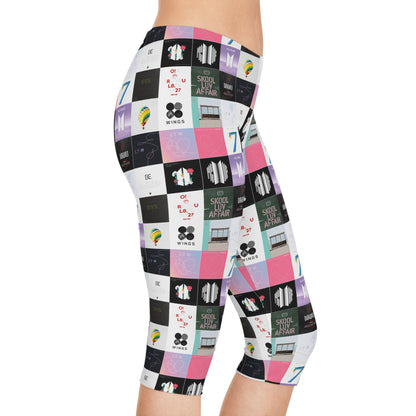 BTS Album Cover Art Collage Women's Capri Leggings