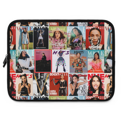 Olivia Rodrigo Magazine Cover Collage Pattern Laptop Sleeve