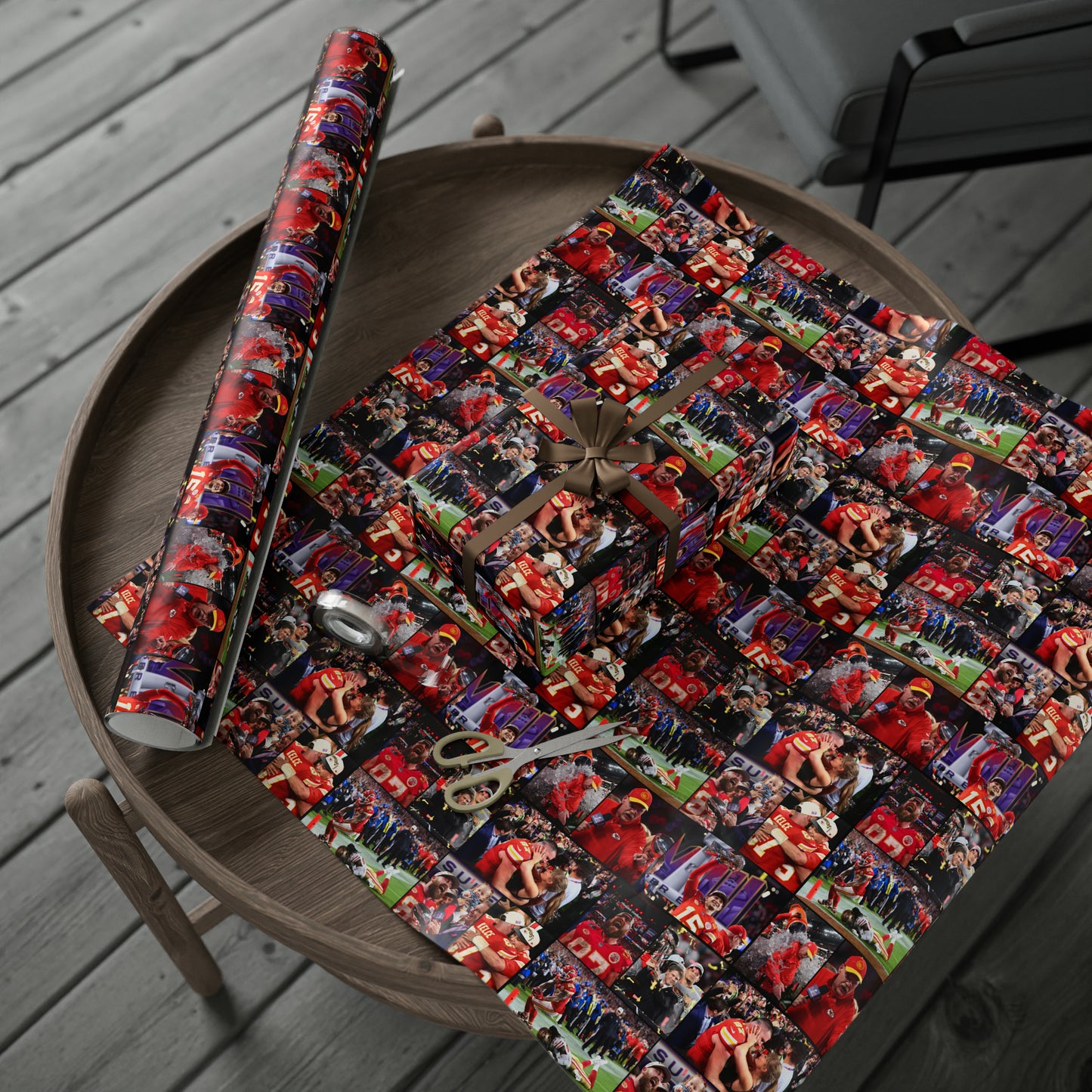 Kansas City Chiefs Superbowl LVIII Championship Victory Collage Gift Wrapping Paper