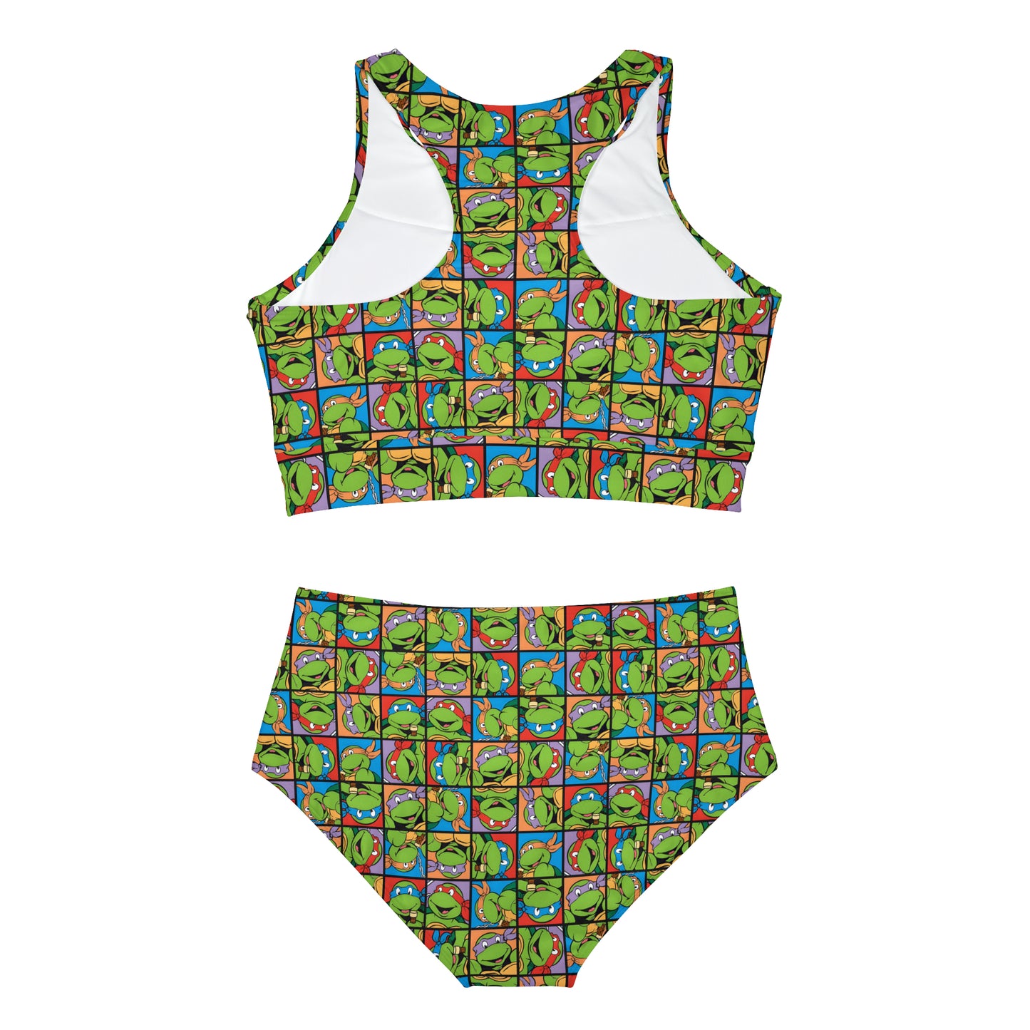 TMNT Turtle Toon Montage Sporty Bikini Set