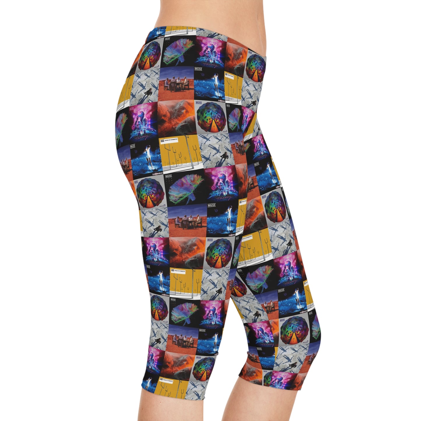 Muse Album Cover Collage Women's Capri Leggings