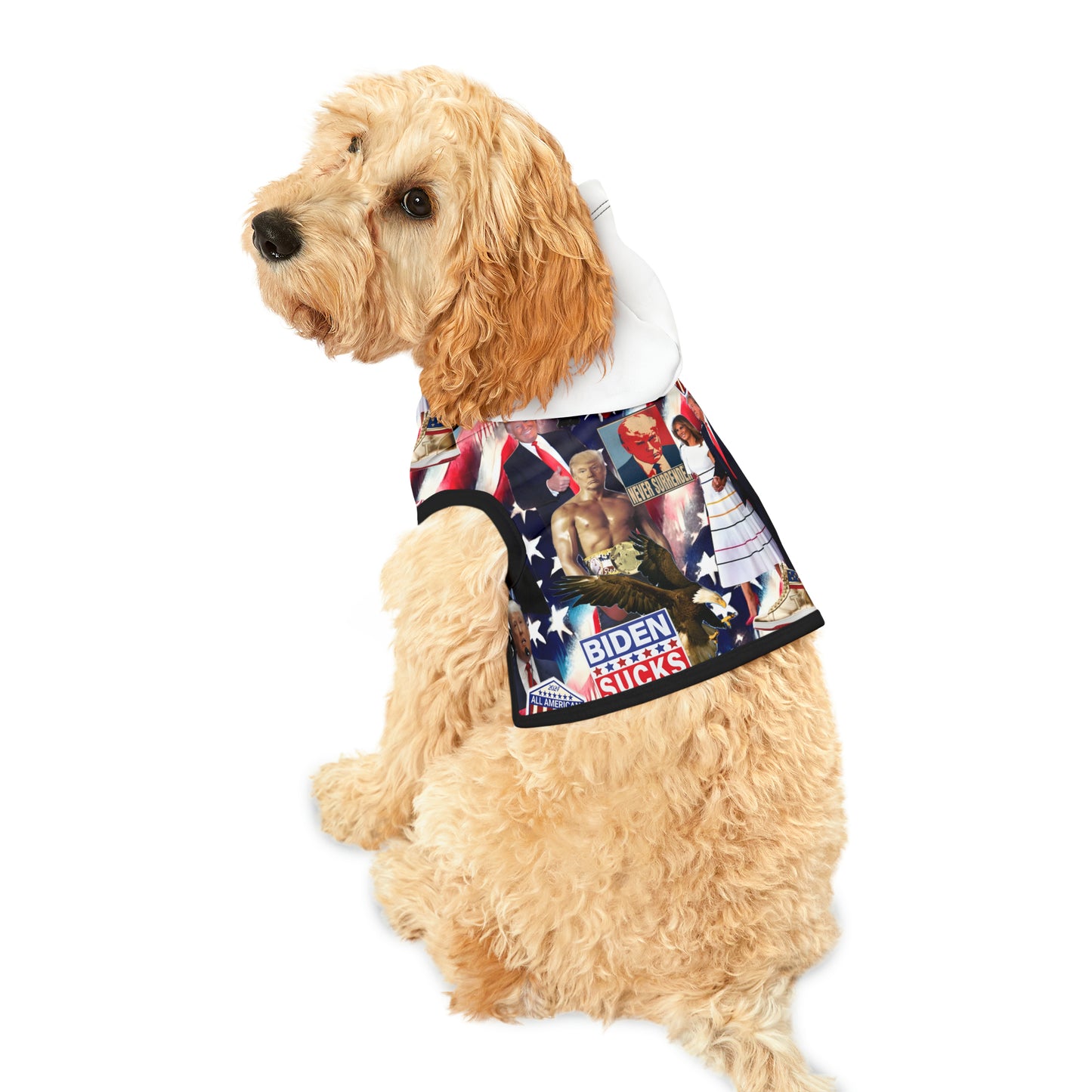 Donald Trump 2024 MAGA Montage Pet Hoodie