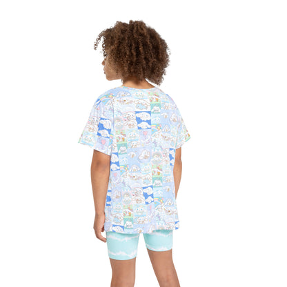 Cinnamoroll Cartoon Collage Kids Sports Jersey