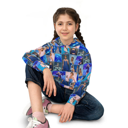 Taylor Swift Blue Aesthetic Collage Kid's Hoodie