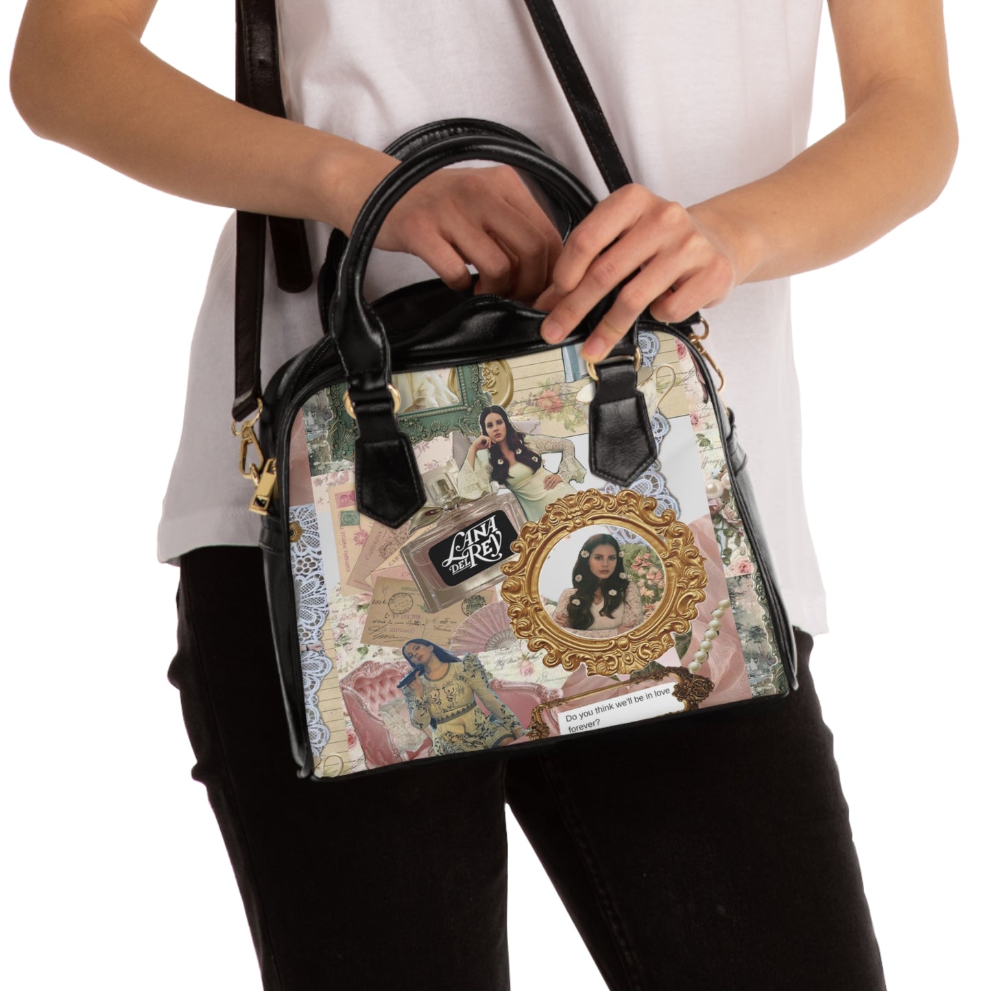 Lana Del Rey Victorian Collage Shoulder Handbag