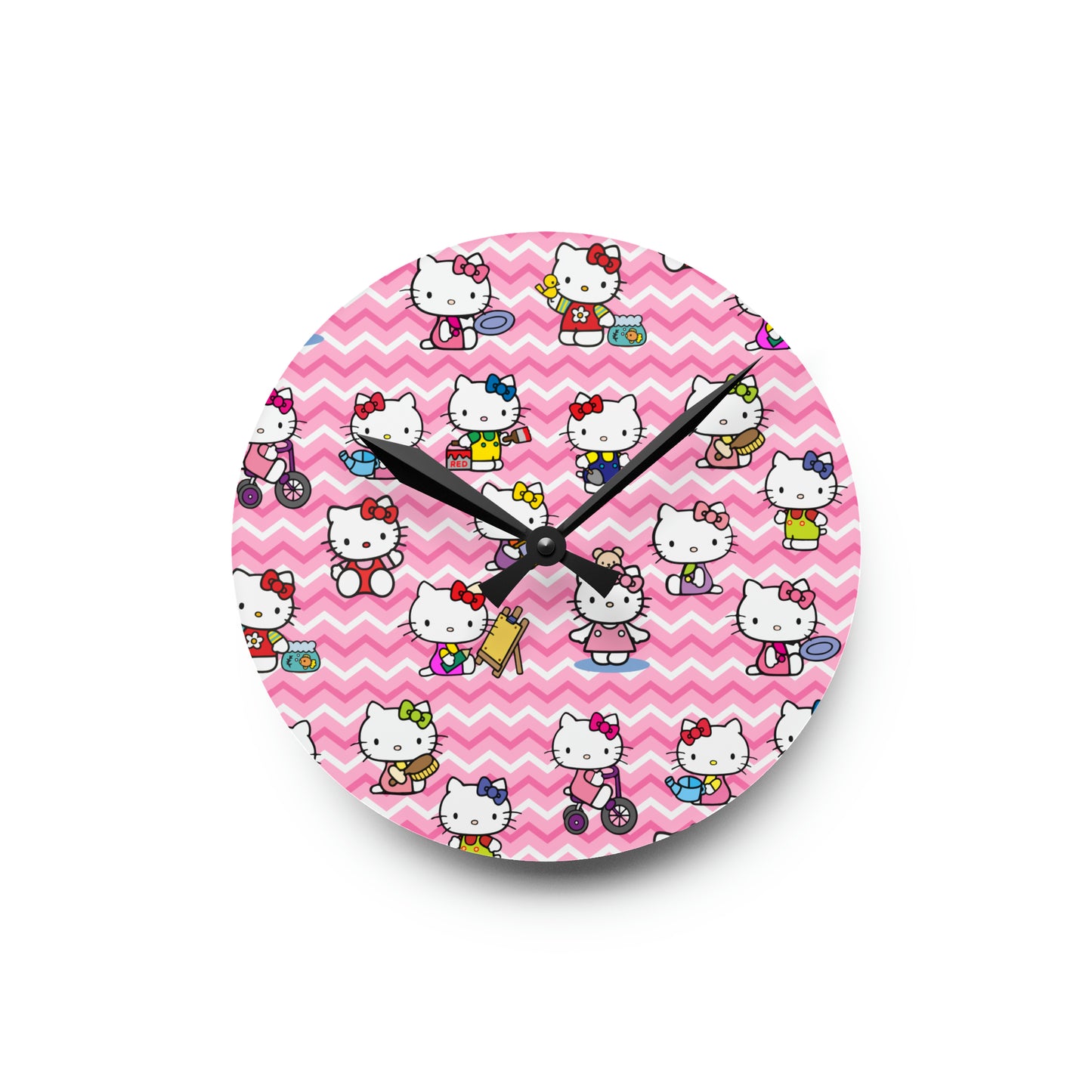 Hello Kitty Playtime Collage Acrylic Wall Clock