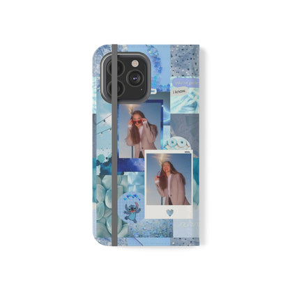 Olivia Rodrigo Light Blue Aesthetic Collage Phone Flip Case