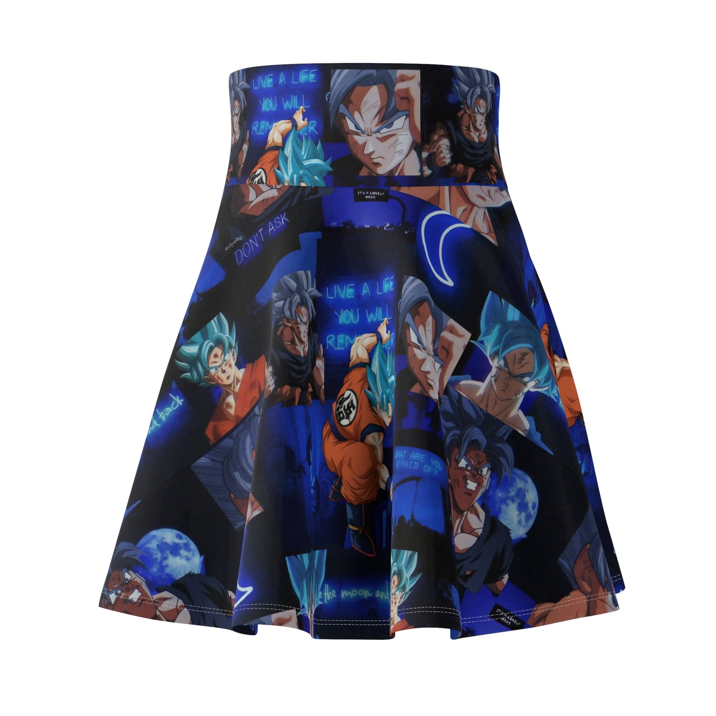 Dragon Ball Z Saiyan Moonlight Collage Women's Skater Skirt