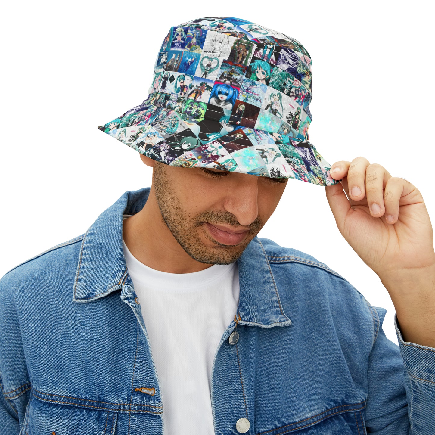 Hatsune Miku Album Cover Collage Bucket Hat