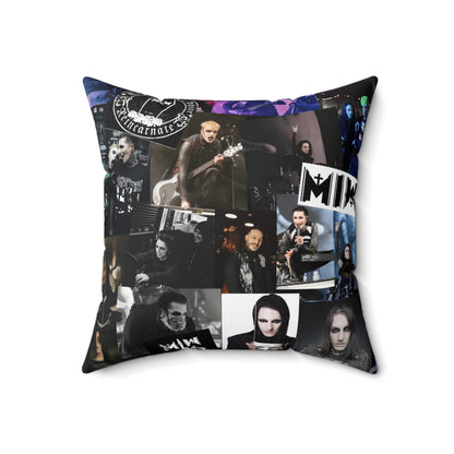 Motionless In White Photo Collage Spun Polyester Square Pillow