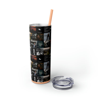 Morgan Wallen Album Cover Collage Skinny Tumbler with Straw